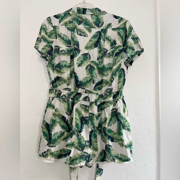 Amanda Uprichard Green Leaf Print Romper - Picture 6 of 11